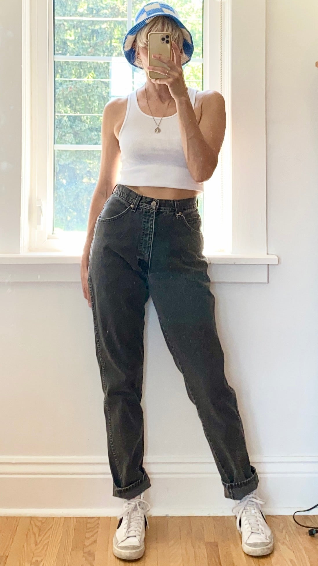Vintage Lands End Black Wash Jeans 28