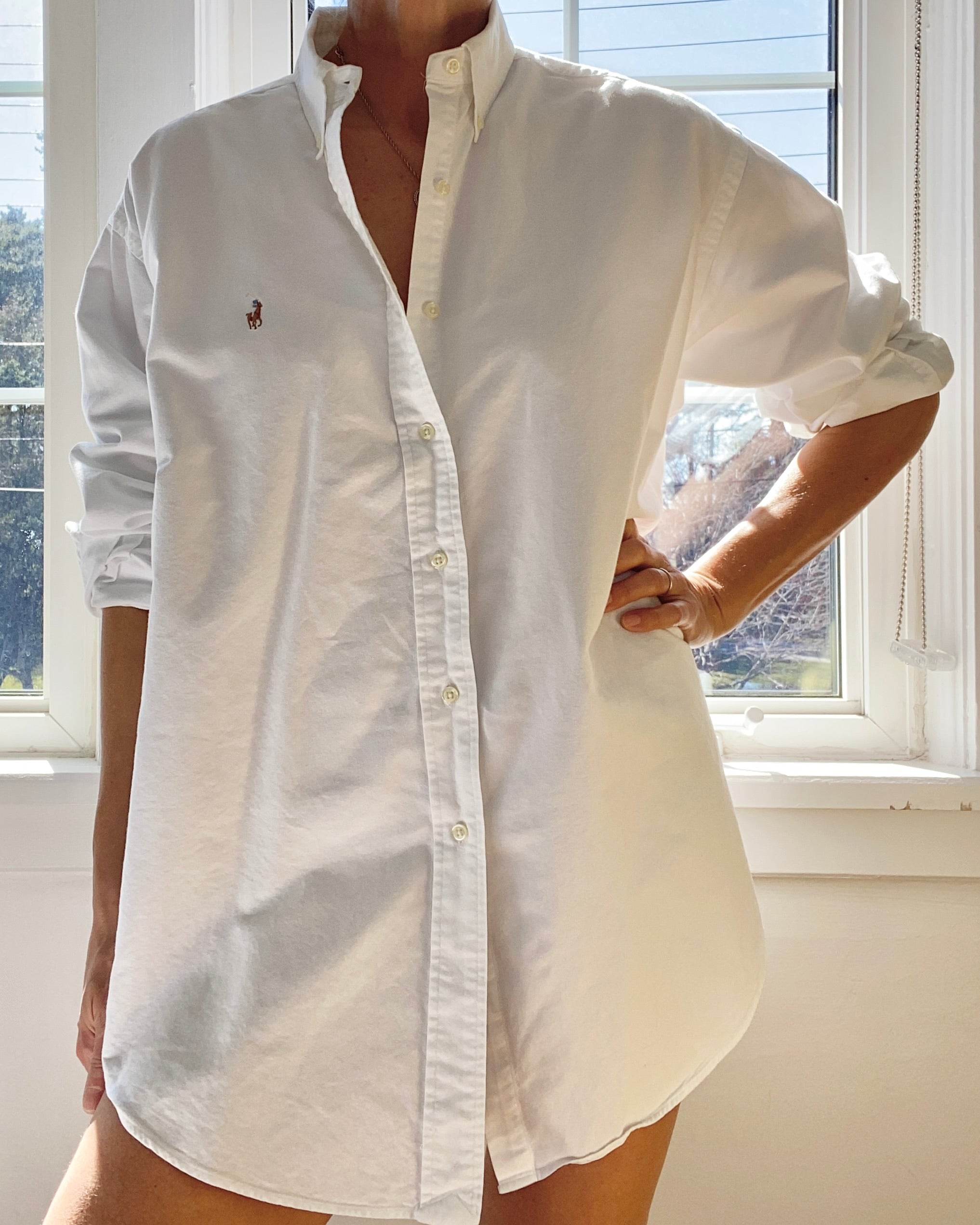 Vintage Ralph Lauren Mens Oxford White Shirt