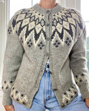VINTAGE NORSE KNIT Cardigan Handknit in Norway