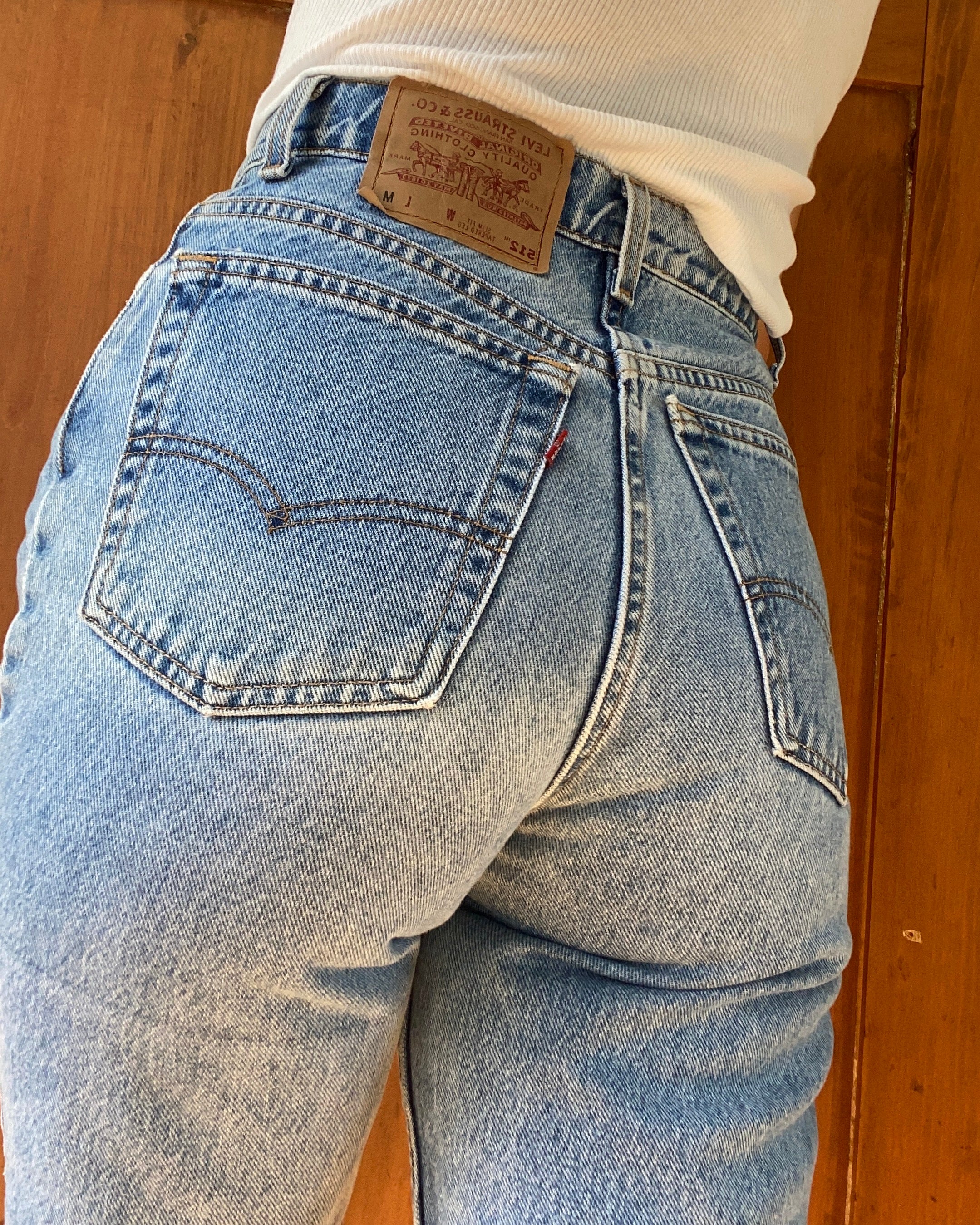 Vintage Levis 512 Light Wash Jeans Slim Fit size 28 USA