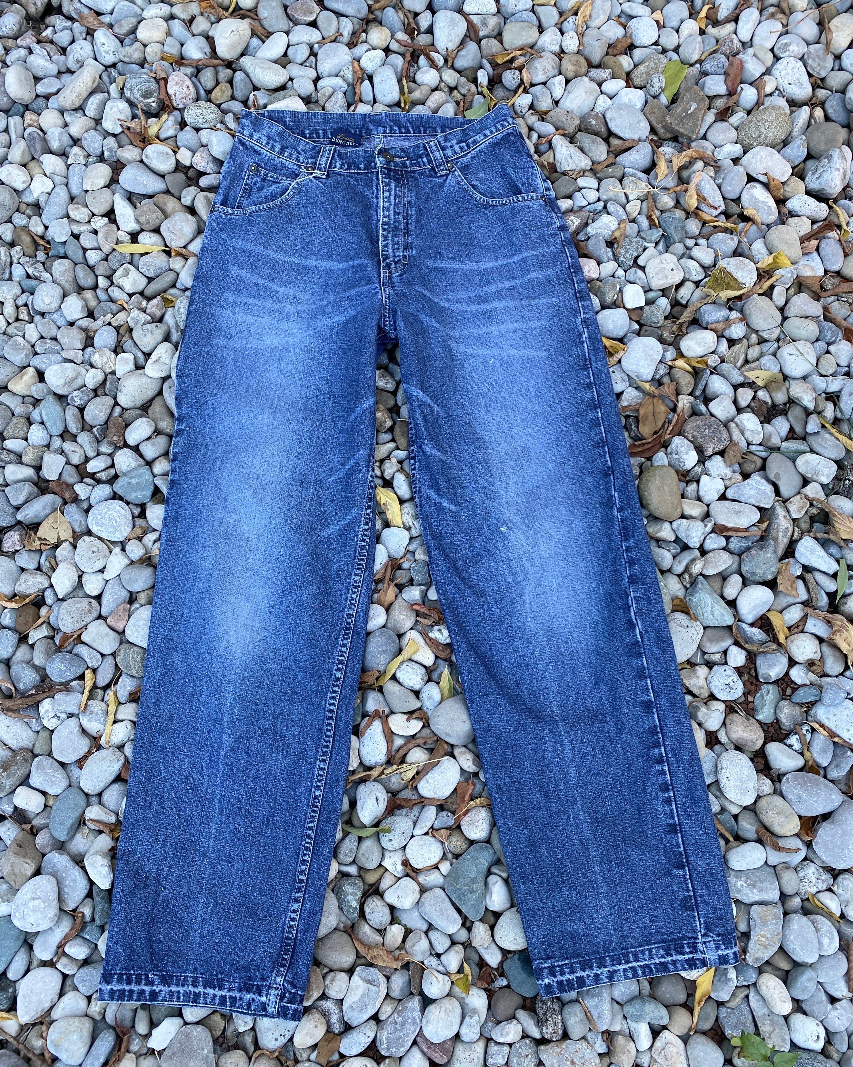 Vintage LEE Denim Dungarees Medium to Dark Wash size 30 to 31