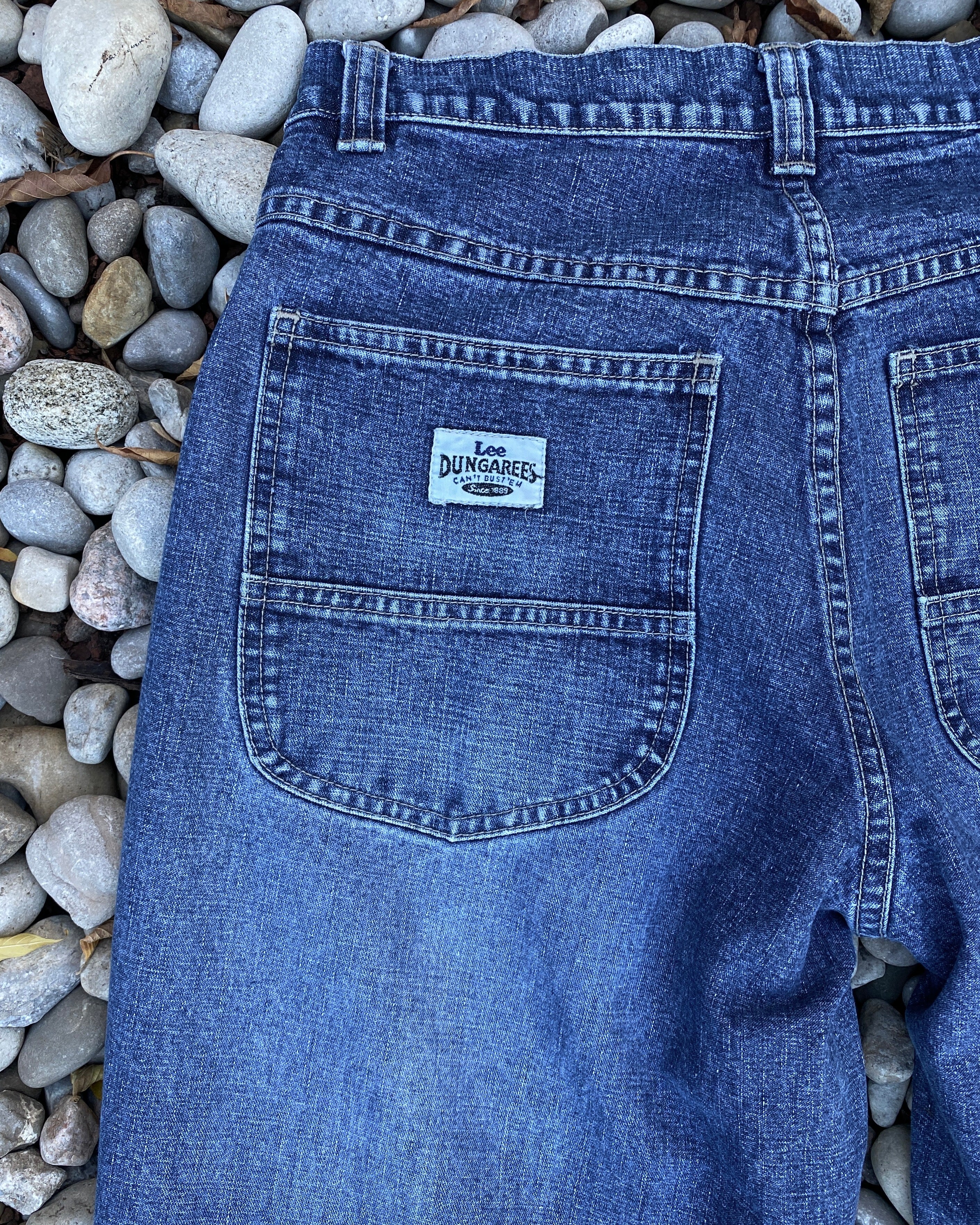 Vintage LEE Denim Dungarees Medium to Dark Wash size 30 to 31