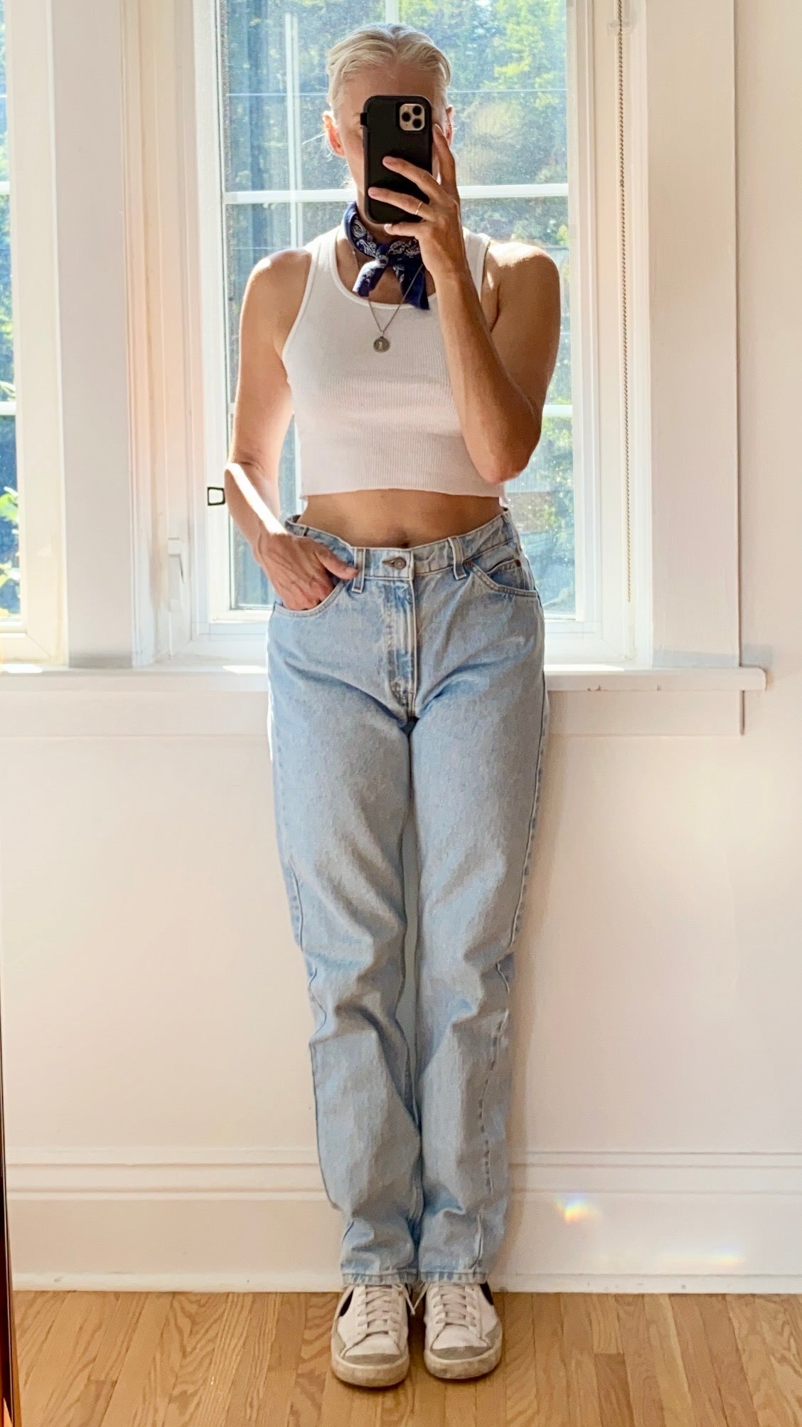 Vintage Levis 505 Orange Tab Light Wash size 31 32 USA