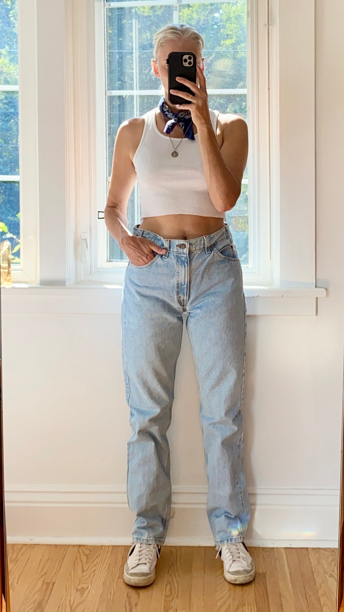Vintage Levis 505 Orange Tab Light Wash size 31 32 USA