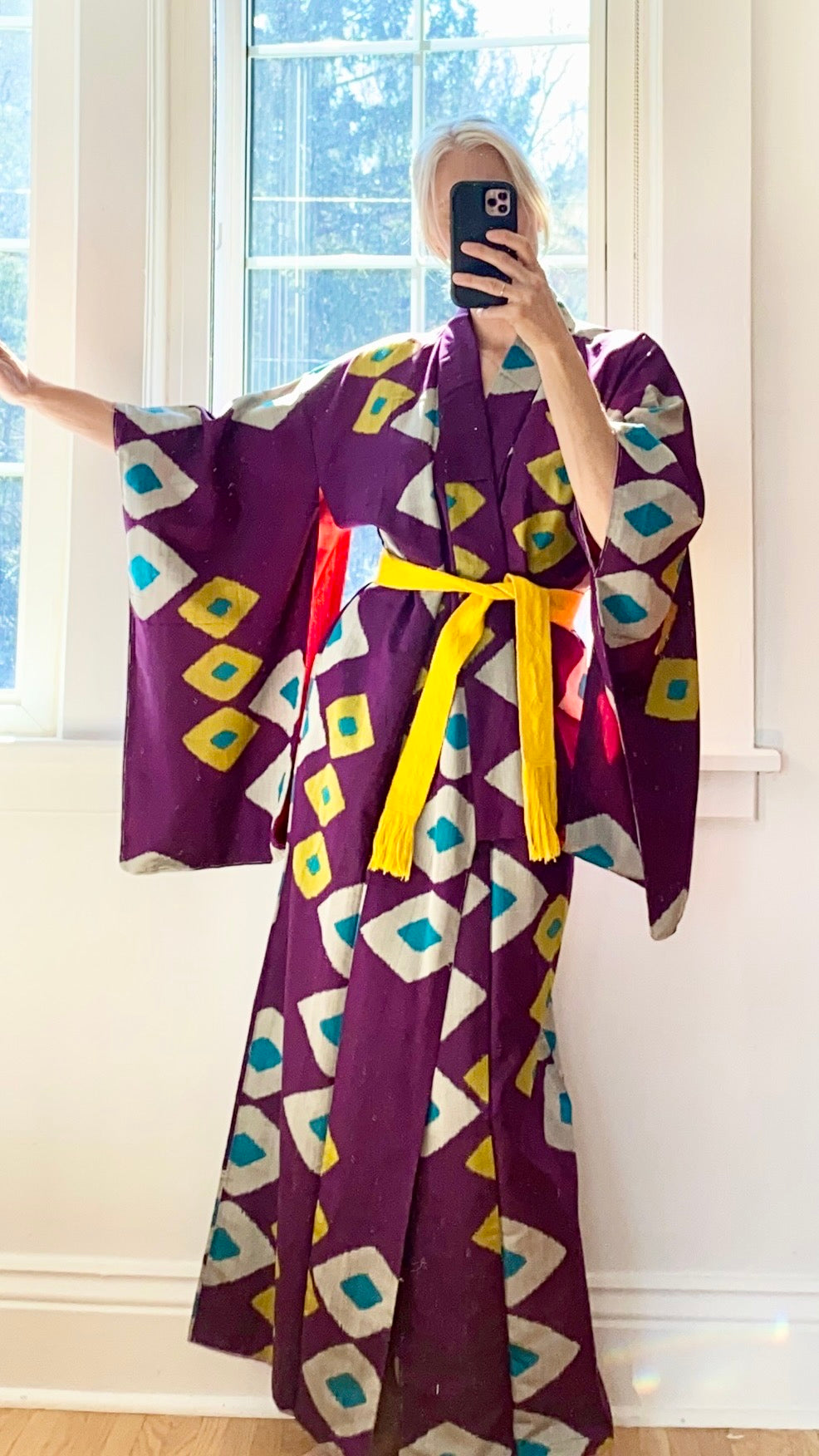 Vintage Meisen Silk Purple Kimono
