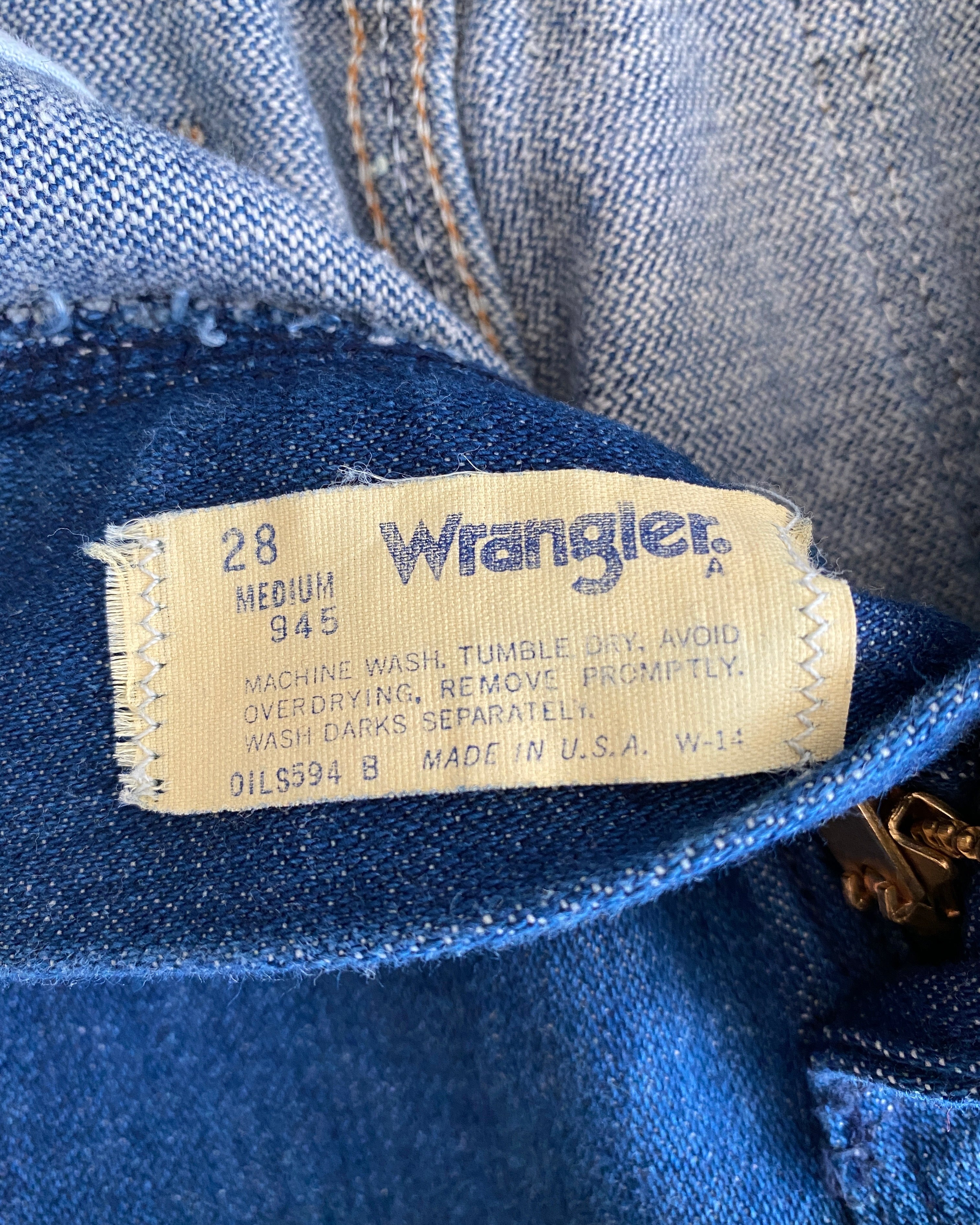 Vintage Wranglers Dark Wash Jeans Made in USA size 26 to 27