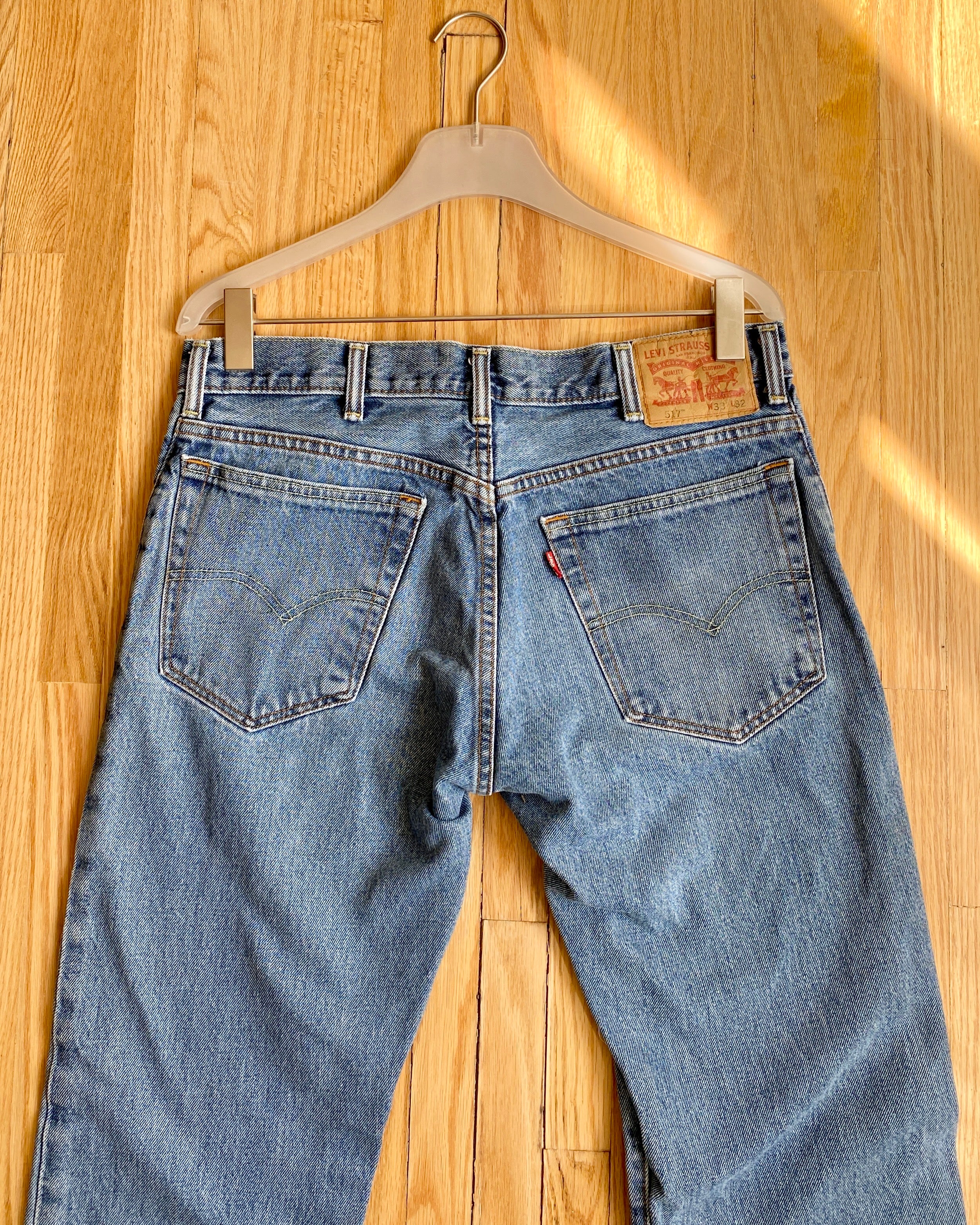 Vintage Mens Levis 517 Medium Wash Jeans size 33