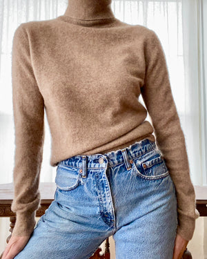 Vintage Chestnut Cashmere Turtleneck