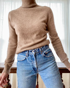 Vintage Chestnut Cashmere Turtleneck