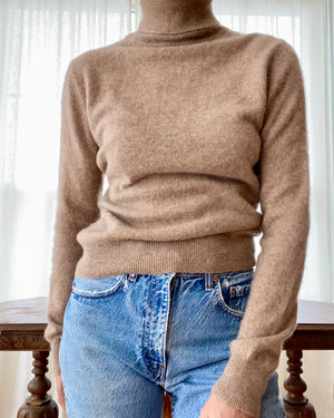 Vintage Chestnut Cashmere Turtleneck