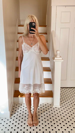VINTAGE White Lace Slip Dress – Ardith