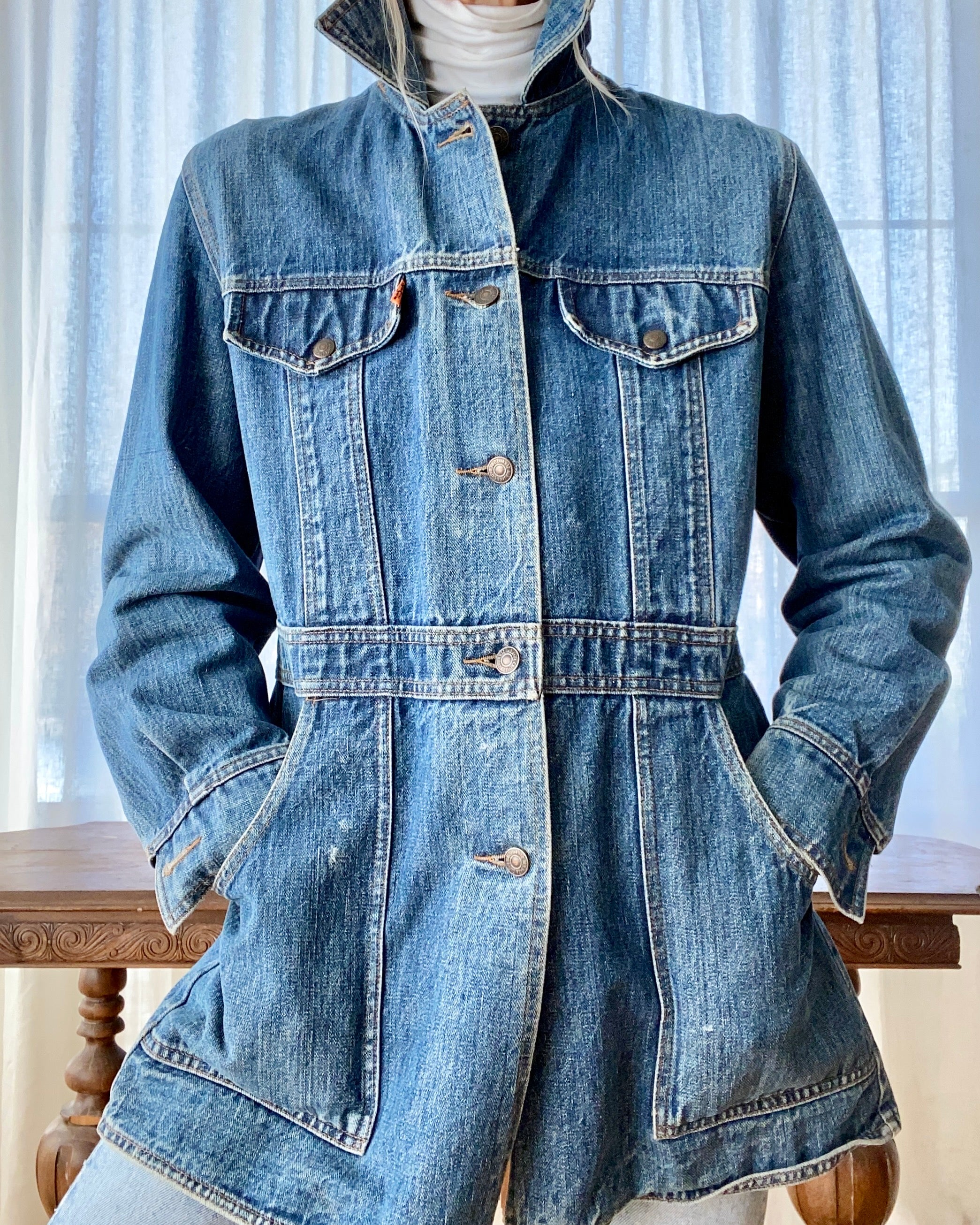Vintage 1970s Levis Orange Tab Chore Safari Style Jacket USA