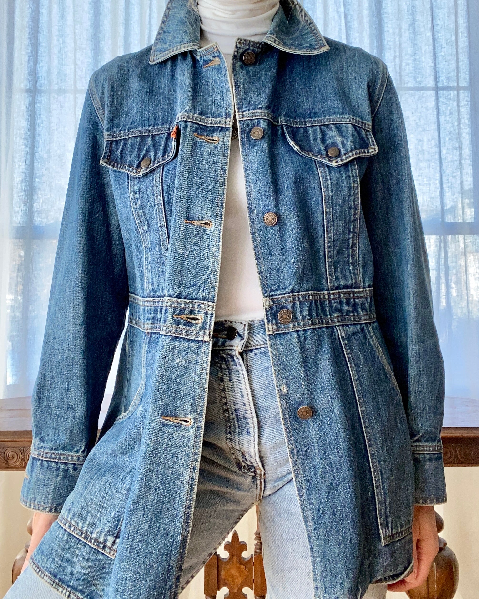Vintage 1970s Levis Orange Tab Chore Safari Style Jacket USA