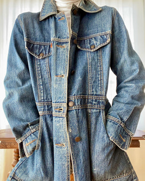 Vintage 1970s Levis Orange Tab Chore Safari Style Jacket USA