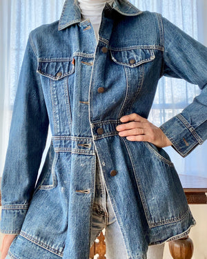 Vintage 1970s Levis Orange Tab Chore Safari Style Jacket USA