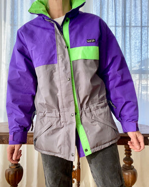 Vintage 1980s FAR WEST Color Block Ski Jacket