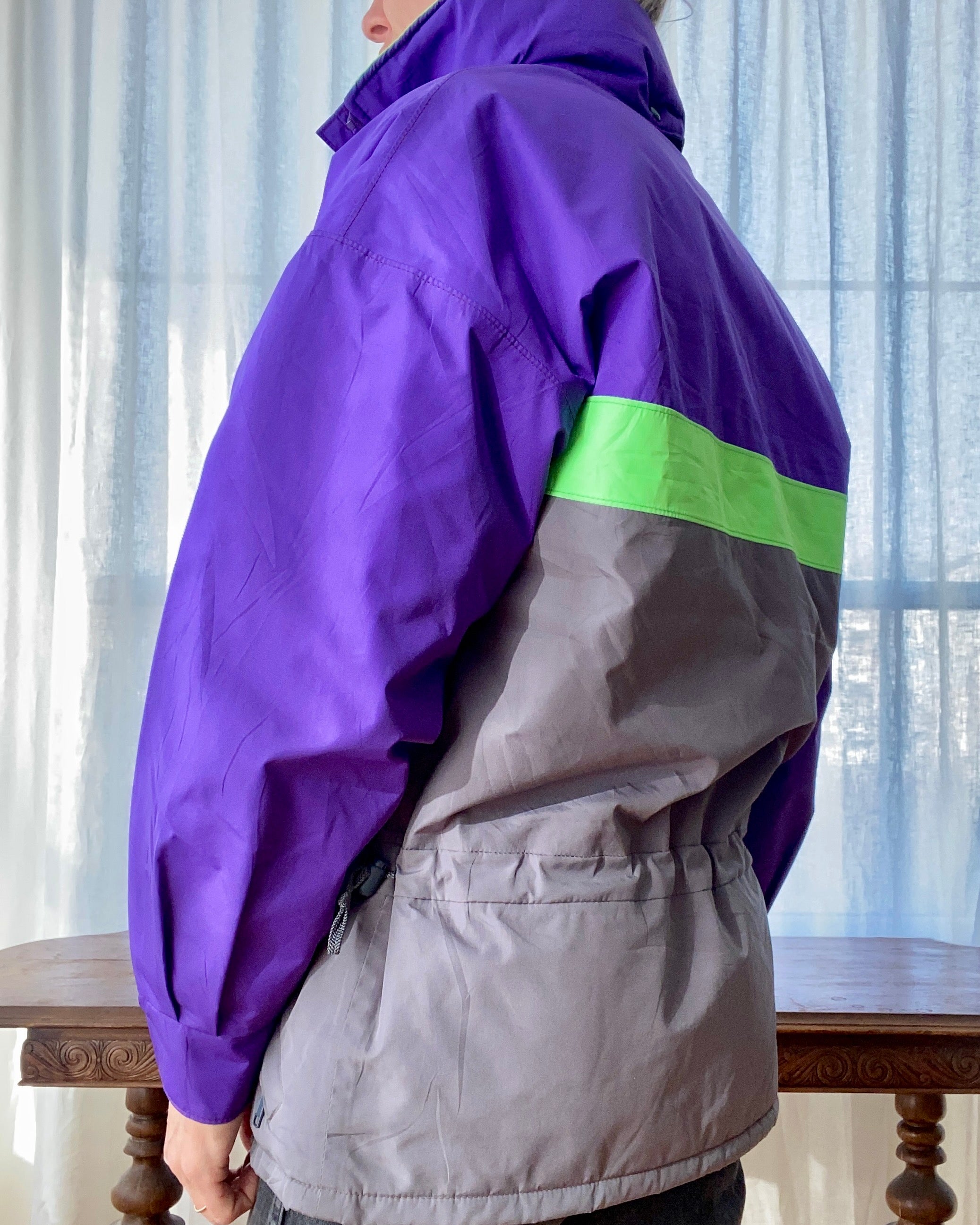 Vintage 1980s FAR WEST Color Block Ski Jacket