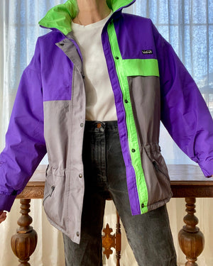 Vintage 1980s FAR WEST Color Block Ski Jacket