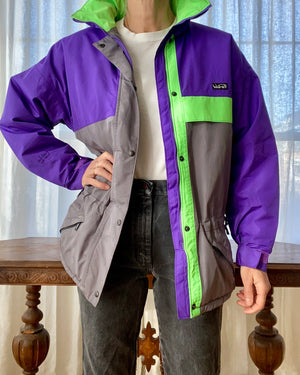 Vintage 1980s FAR WEST Color Block Ski Jacket