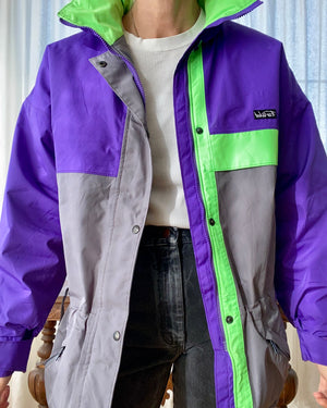 Vintage 1980s FAR WEST Color Block Ski Jacket