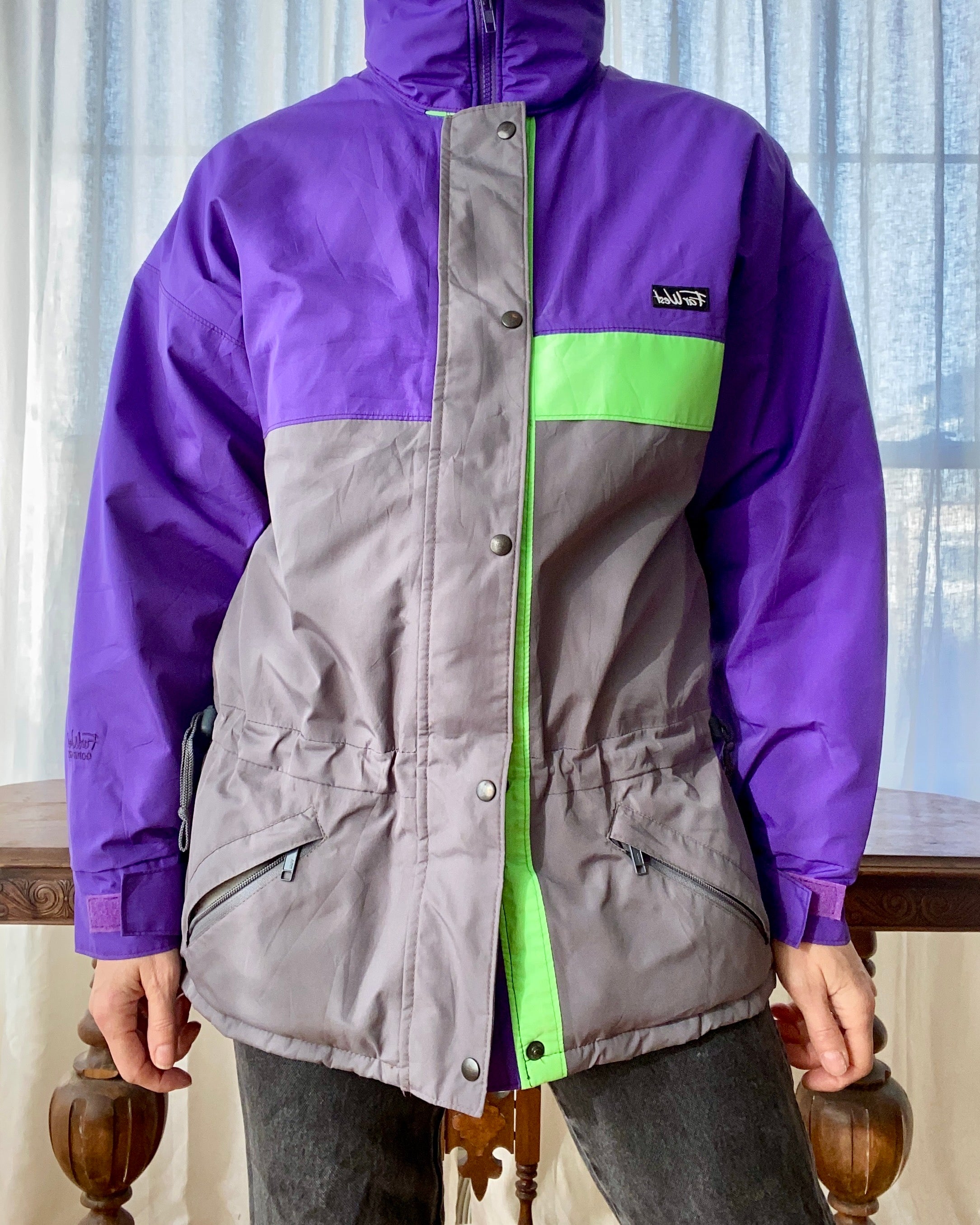 Vintage 1980s FAR WEST Color Block Ski Jacket