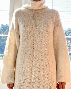 BOZIDARA Alpaca Sweater Dress in Ivory