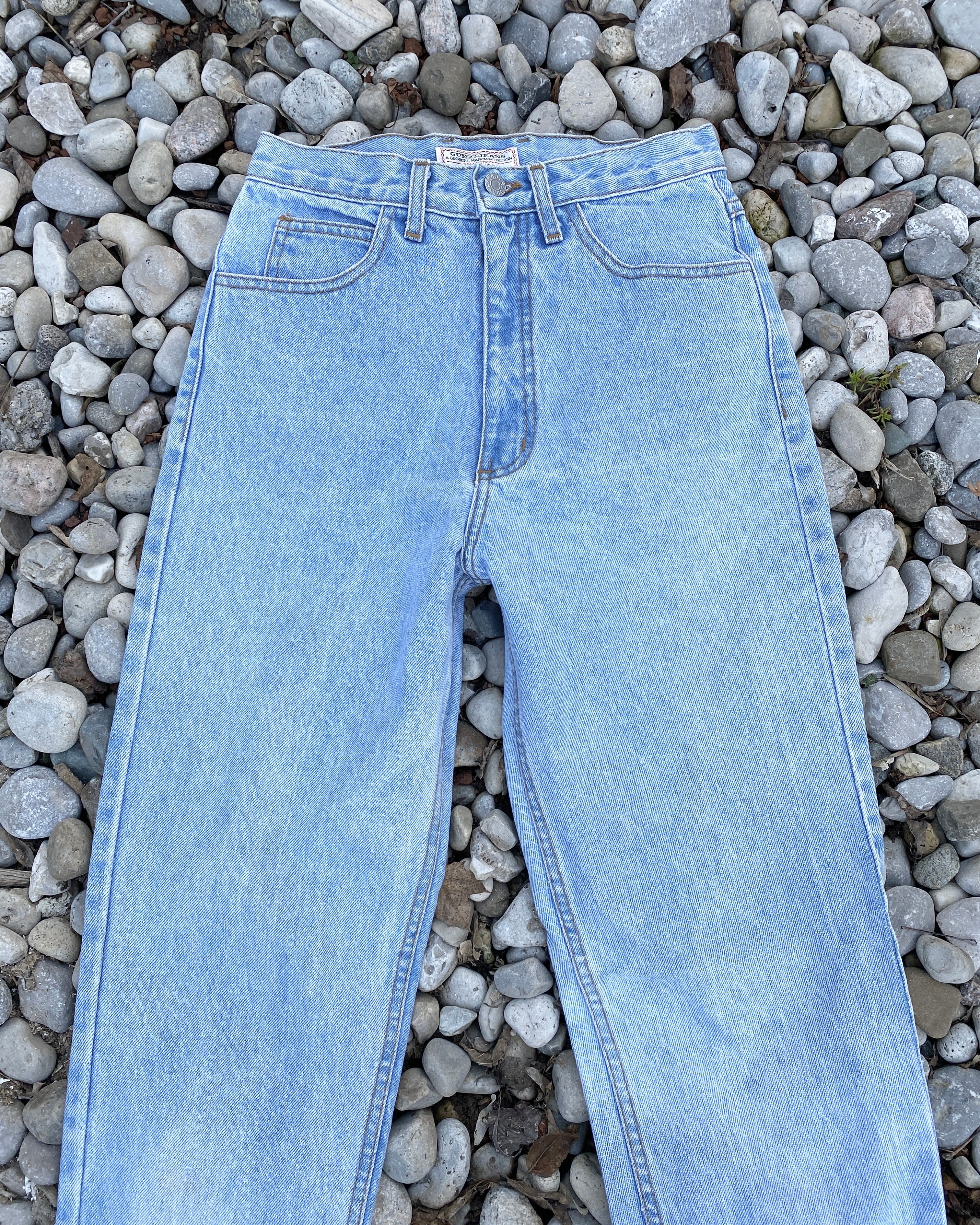 Vintage 1990s Guess by Georges Marciano Made in USA Light Wash Jeans size 27
