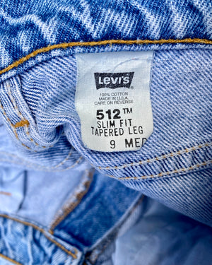 Vintage Levis 512 Light Wash Jeans Slim Fit size 28 USA