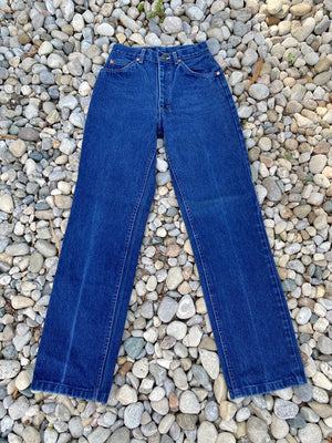 Vintage Lee Riders Dark Blue Wash Jeans size 24 USA