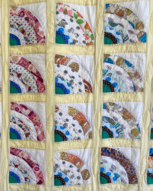 Vintage Yellow Patchwork Quilt