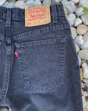 Vintage Levis 551 Black Wash Jeans size 29 USA