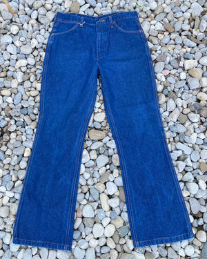 Vintage Wrangler 1970s Flare Dark Wash Jeans size 32 USA