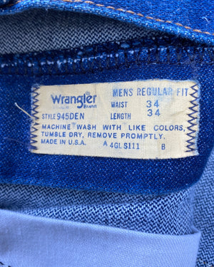 Vintage Wrangler 1970s Flare Dark Wash Jeans size 32 USA