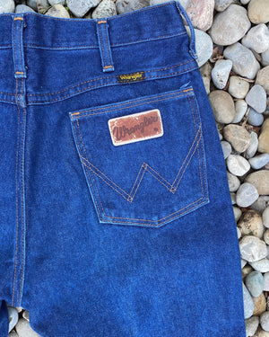 Vintage Wrangler 1970s Flare Dark Wash Jeans size 32 USA