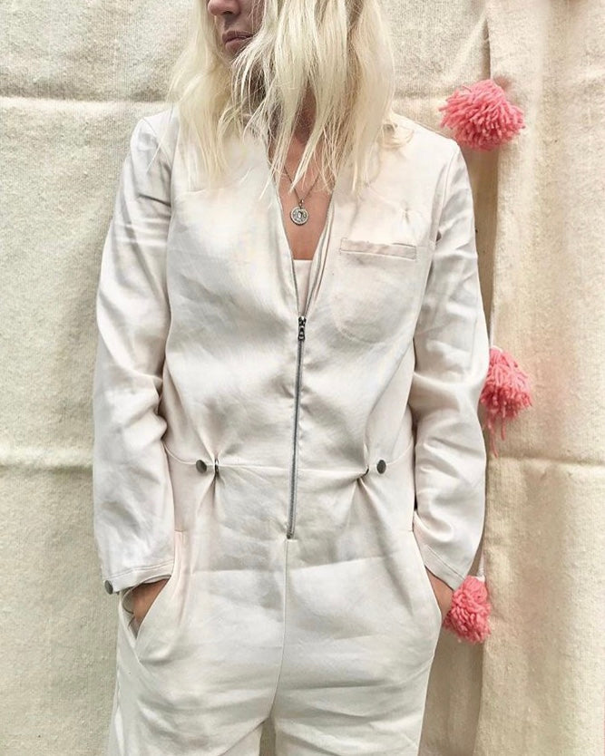 KATHRYN DAW Utility Jumpsuit light PInk Small