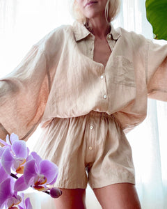 DEIJI STUDIOS 03 Linen Sleepwear Set Pyjama Blush