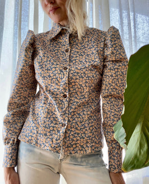 Olenka Corduroy Floral Shirt by TACH CLOTHING