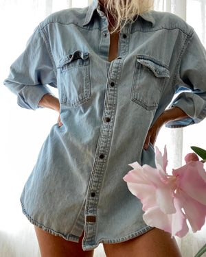 Vintage Light Wash Jean Shirt