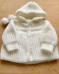 Handknit Chubby Rib Hooded Jacket Sweater Toddler