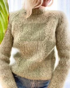 VINTAGE Handknit Mohair Pistachio Sweater