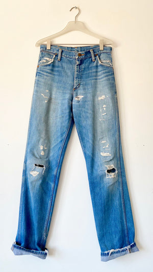 Vintage Wranglers 1970s Super Patched Jeans size 29