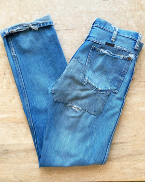 Vintage Wranglers 1970s Super Patched Jeans size 29