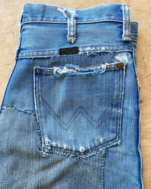 Vintage Wranglers 1970s Super Patched Jeans size 29