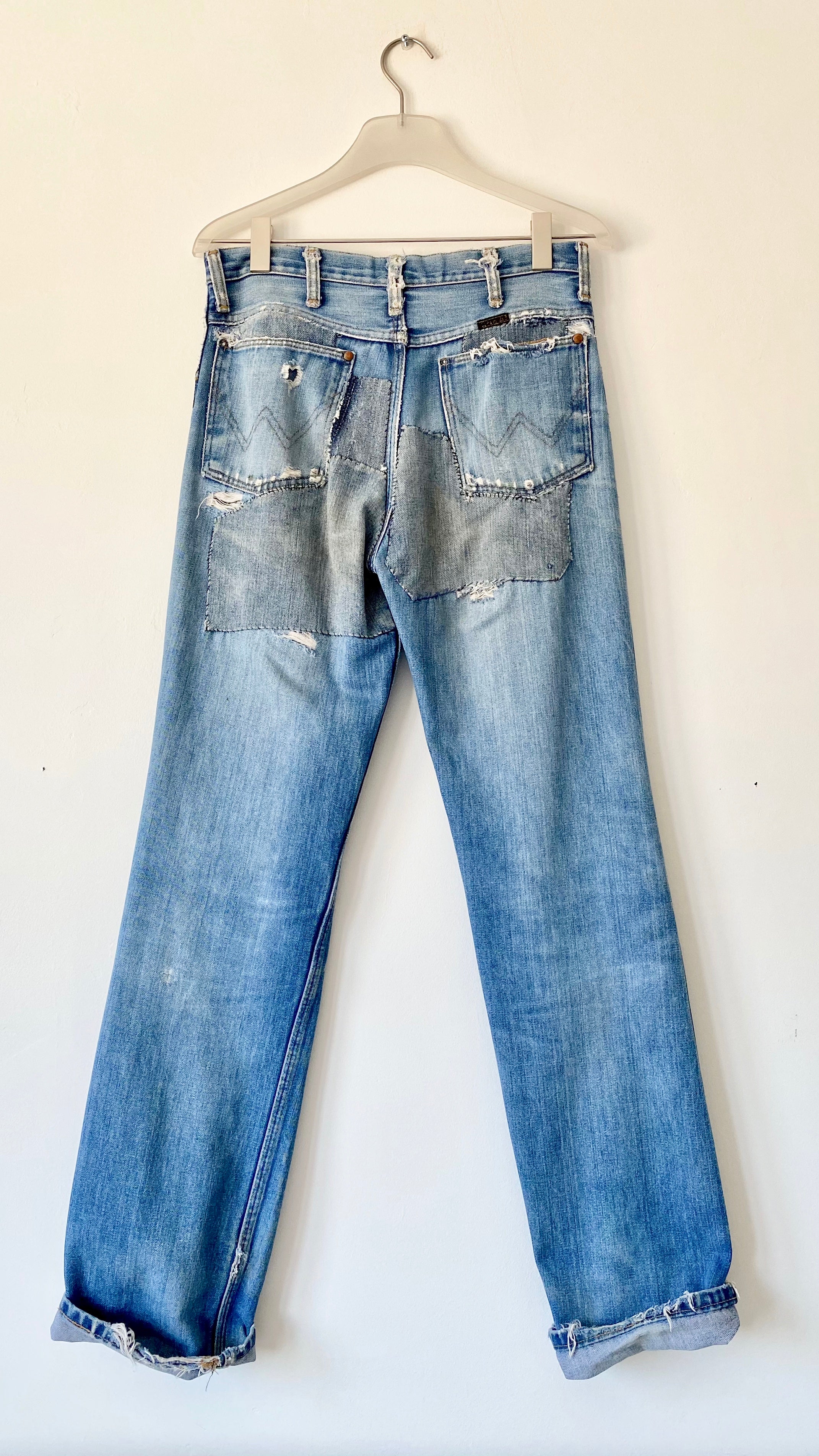 Vintage Wranglers 1970s Super Patched Jeans size 29
