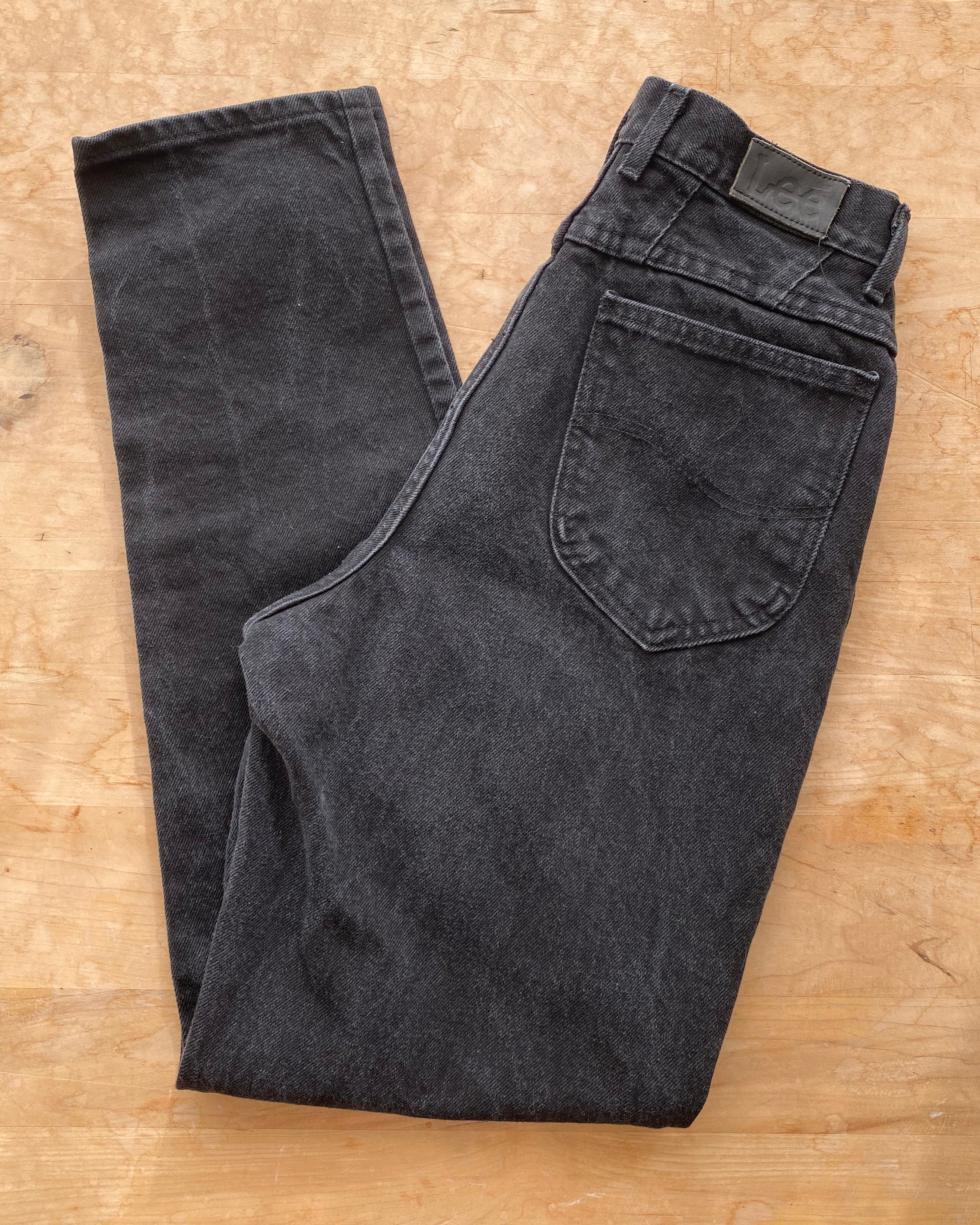 Vintage LEEs Made in USA Black Wash Jeans size 27