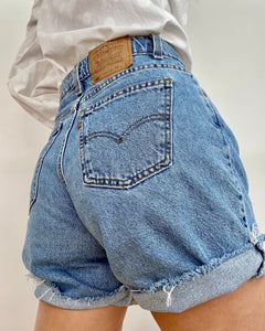 Vintage Orange Tab Levis High Waisted Shorts Size 29