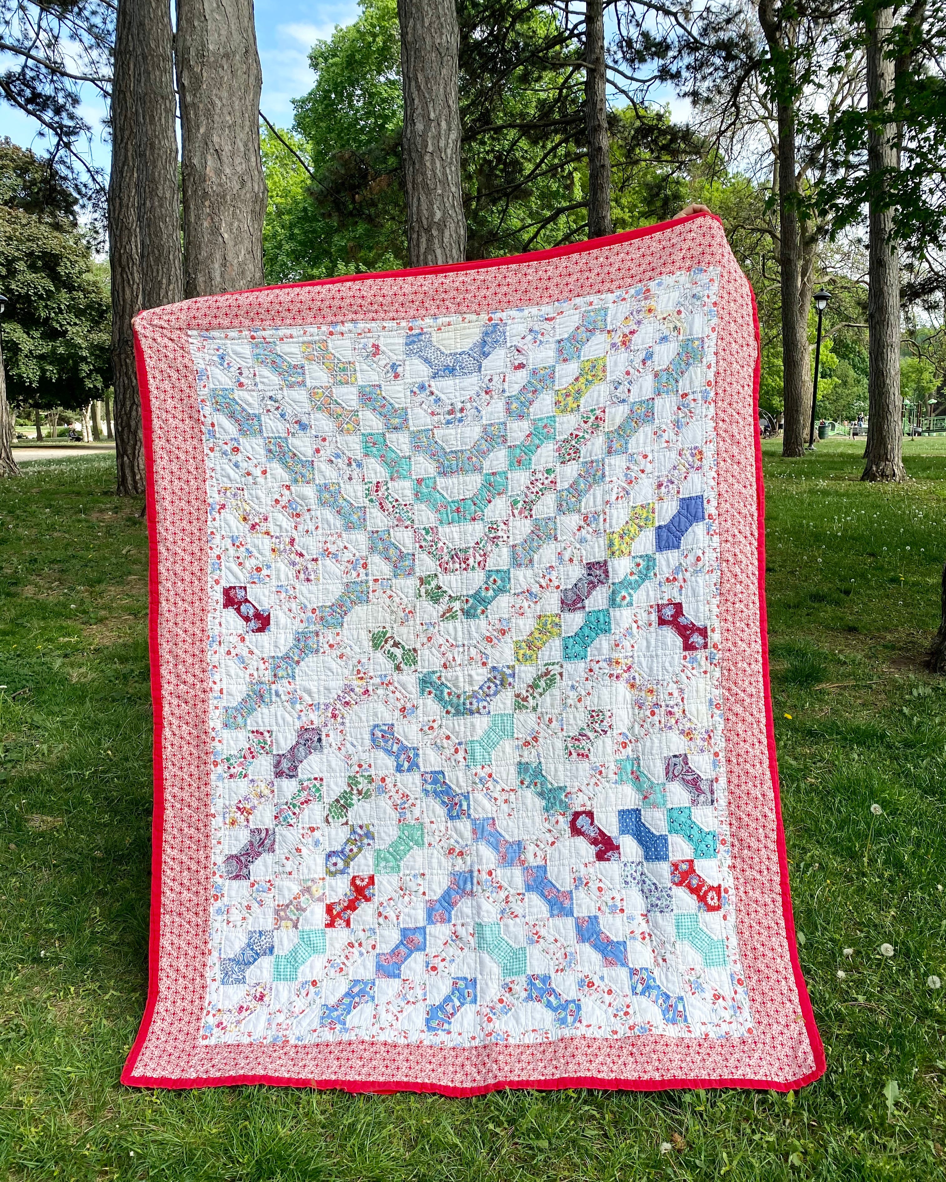 Vintage Arrows 1940s Patchwork Quilt