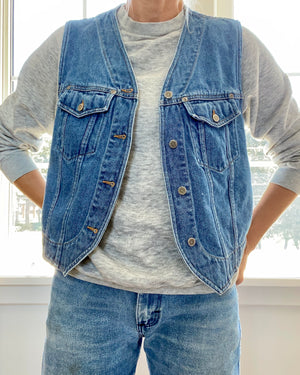 Vintage Eddie Bauer Denim Patch Pocket Vest