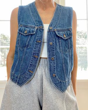 Vintage Eddie Bauer Denim Patch Pocket Vest