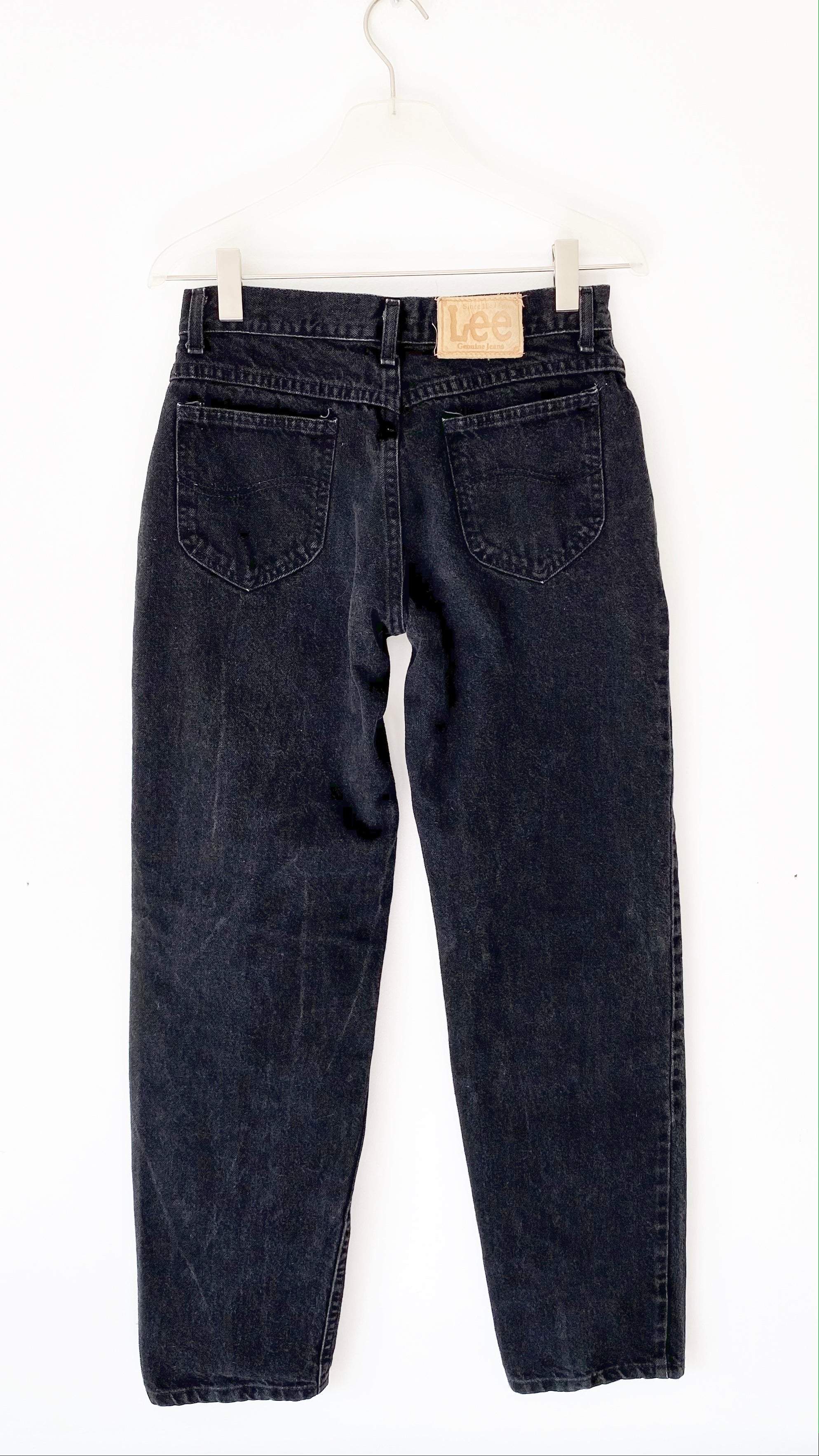 Vintage LEEs Made in USA Black Wash Jeans size 28